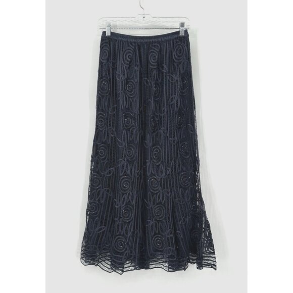 SOULMATES 3 piece set skirt jacket shell silk formal beaded evening graphite L - Picture 14 of 16